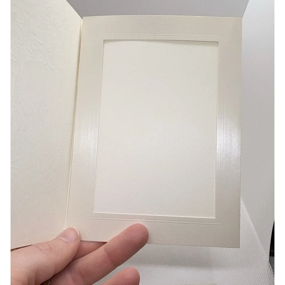 Vintage Craftmount Photo Frame Holiday Cards Gold Sleigh Gold Envelope Lot of 10